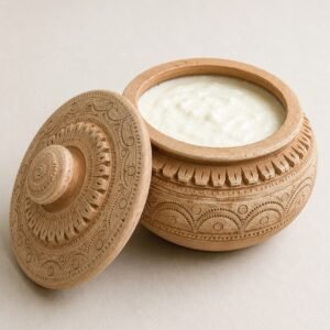 Traditional Self Cooling Dahi Pot 1 liter By The Pokaran Pottery